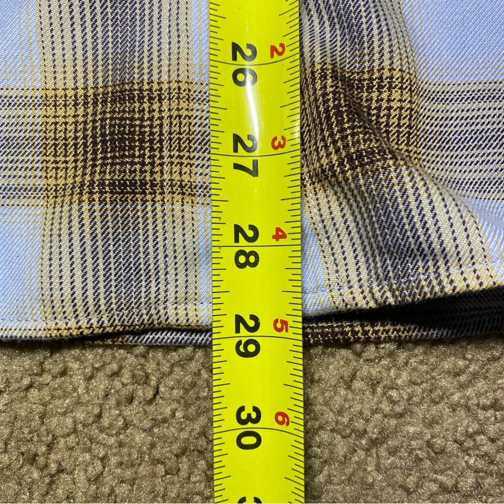 Women's DIXXON yellow and light blue plaid snap-front button-down shirt - Picture 7 of 7